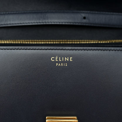 Celine Box Calfskin Medium Classic Box Flap Bag Navy 6 of 14