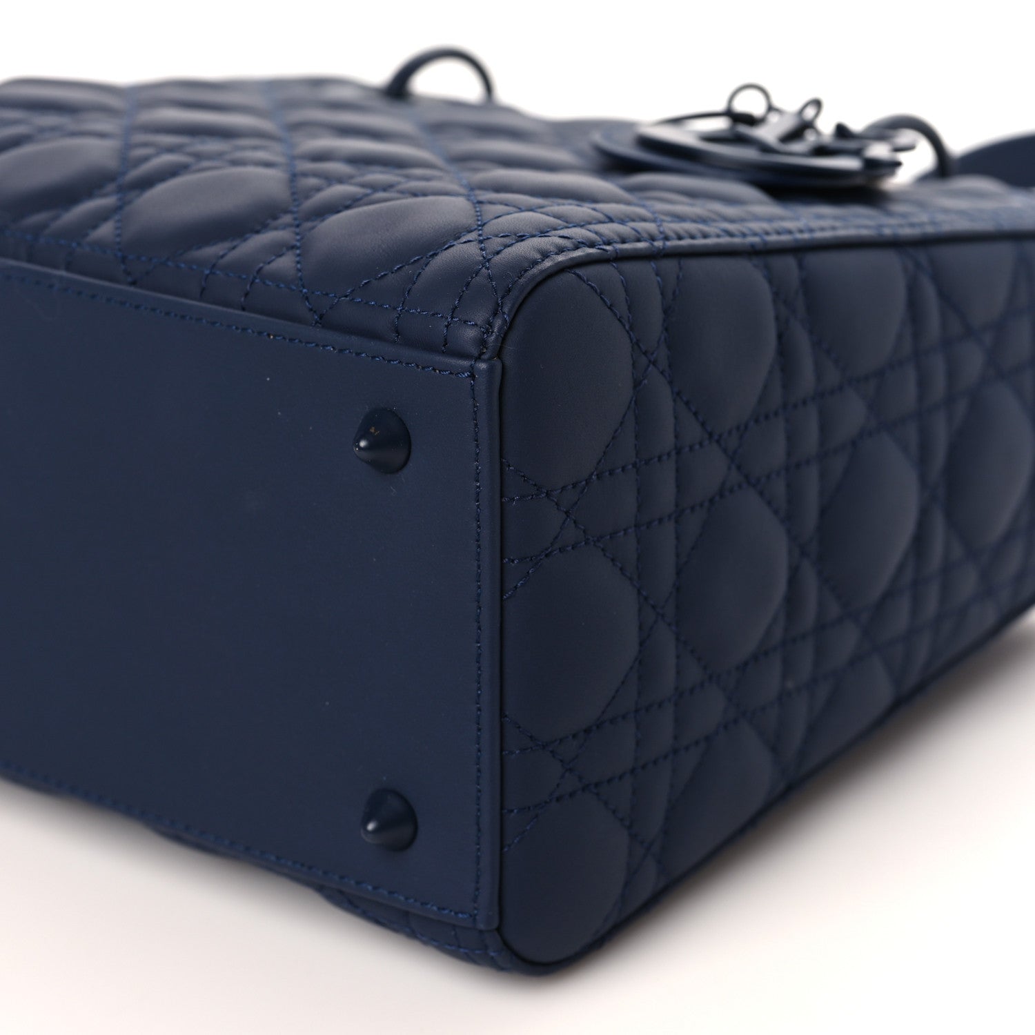 Christian Dior Ultra Matte Calfskin Cannage Medium Lady Dior Blue 9 of 9