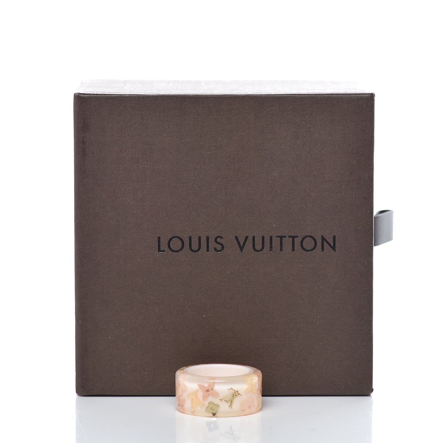 Louis Vuitton Swarovski Crystal Resin Inclusion Ring L Beige 5 of 5