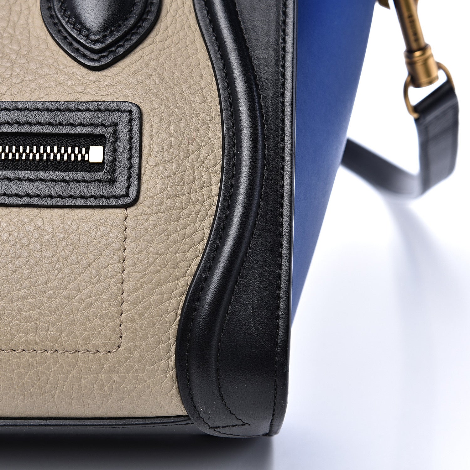 Celine Elephant Calfskin Nano Tri-Color Luggage Beige 9 of 13