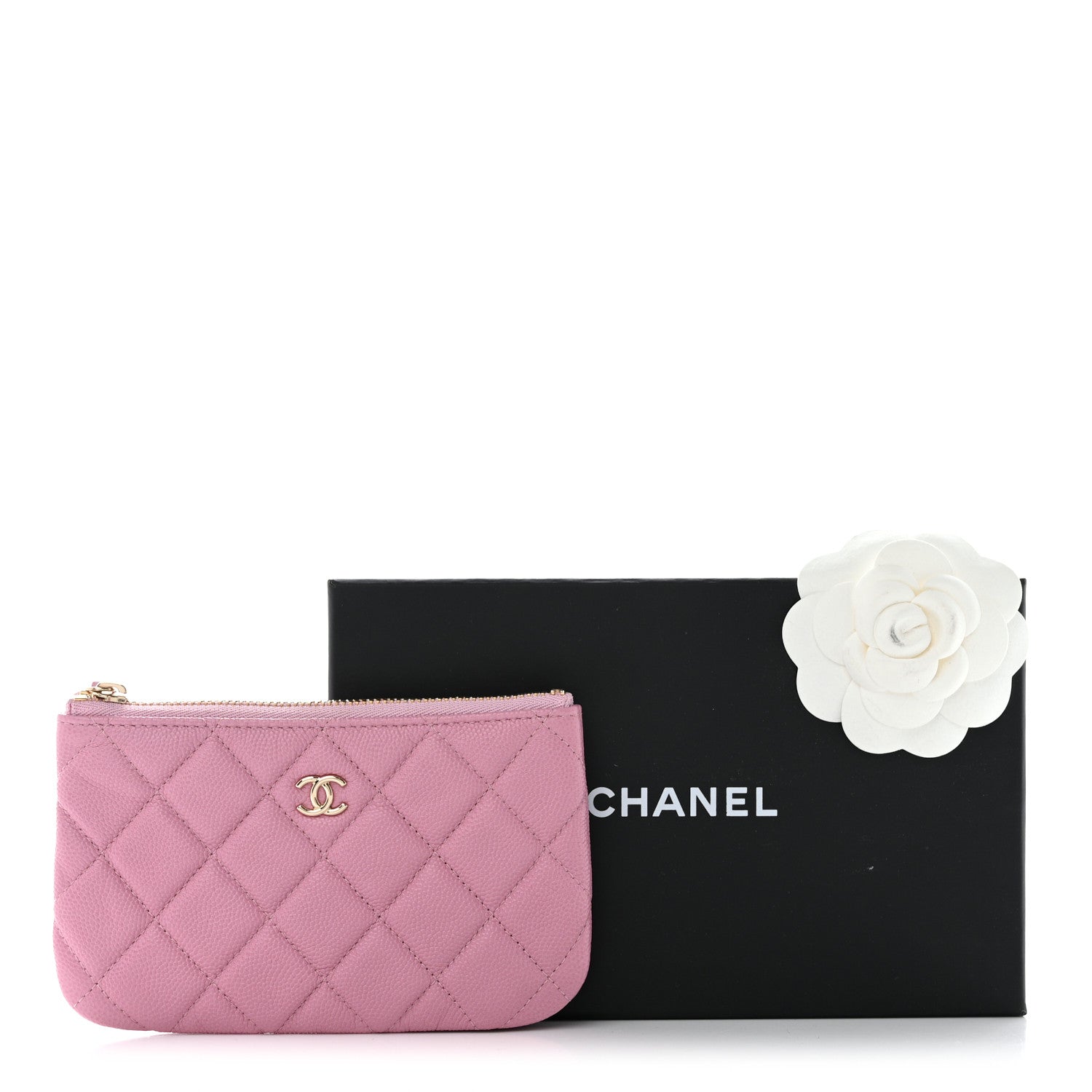 Chanel Caviar Quilted Small Cosmetic Case Pink 9 of 9