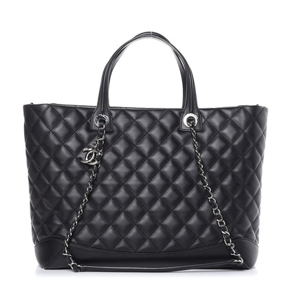 Chanel Calfskin Quilted Large Easy Shopping Tote Black 1 of 14