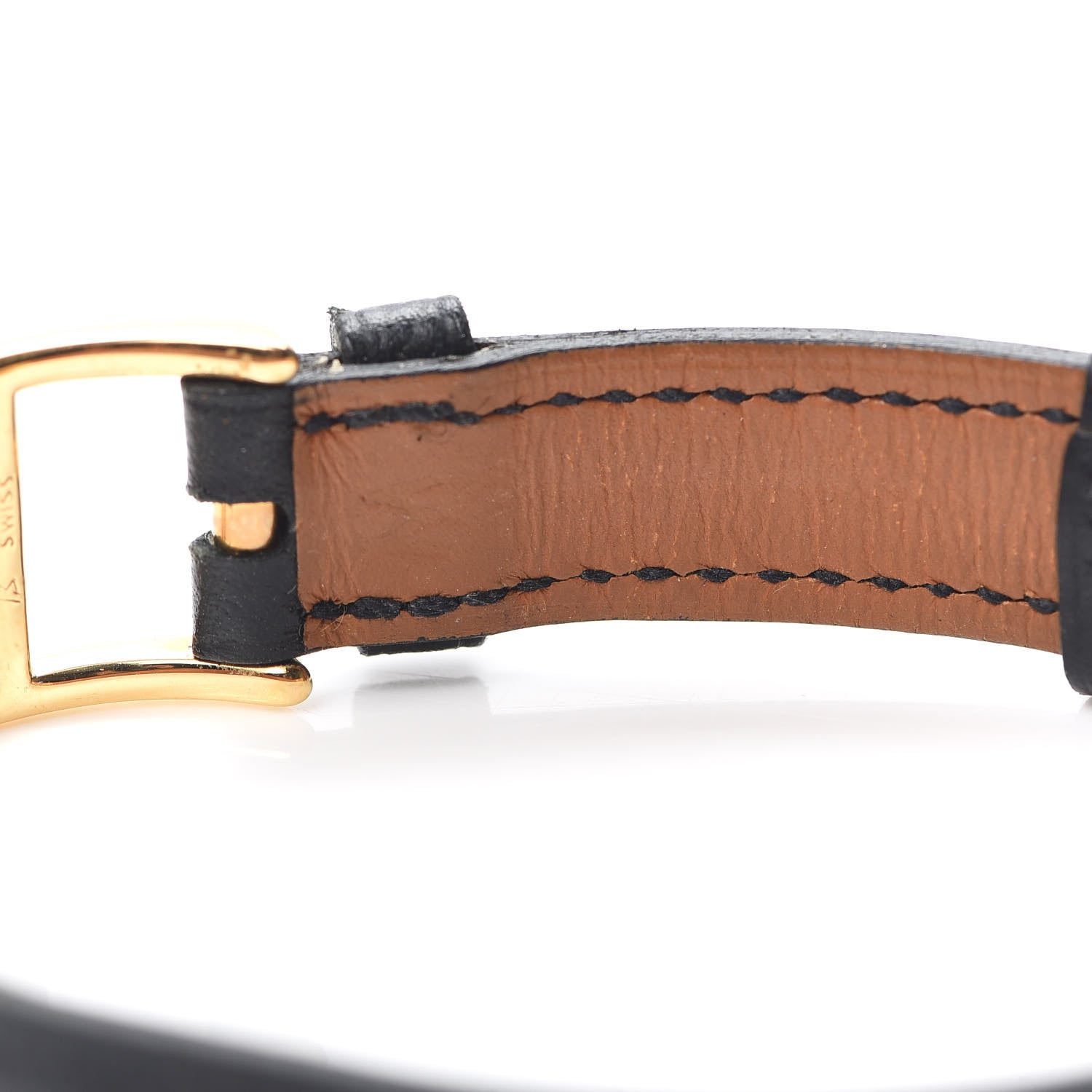 Hermes Stainless Steel Courchevel 20mm Kelly Cadena Quartz Watch Noir 4 of 6