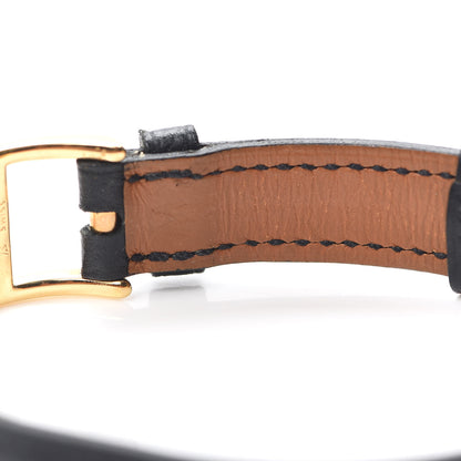 Hermes Stainless Steel Courchevel 20mm Kelly Cadena Quartz Watch Noir 4 of 6