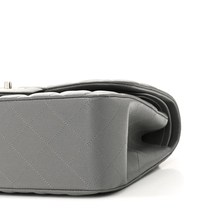 Chanel Caviar Quilted Jumbo Double Flap Grey 10 of 10
