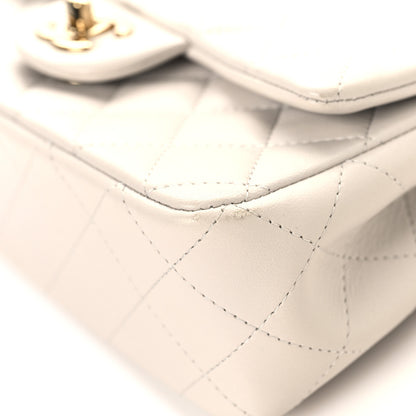 Chanel Lambskin Quilted Mini Rectangular Flap White 11 of 12