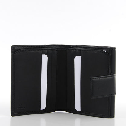 Gucci Calfskin Swarovski Crystal Mini GG Sparkling French Flap Wallet Black 5 of 8