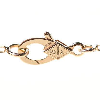 Van Cleef & Arpels 18K Rose Gold Diamond Bulls Eye Vintage Alhambra Pendant Necklace 5 of 7