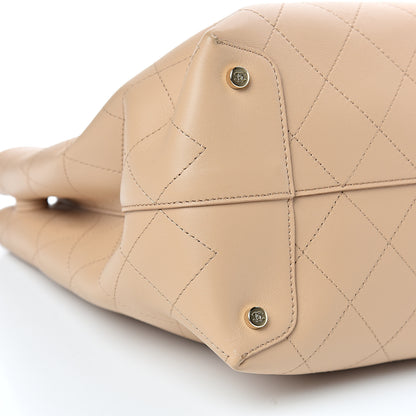 Chanel Calfskin Large Serial Shopper Tote Beige 8 of 14