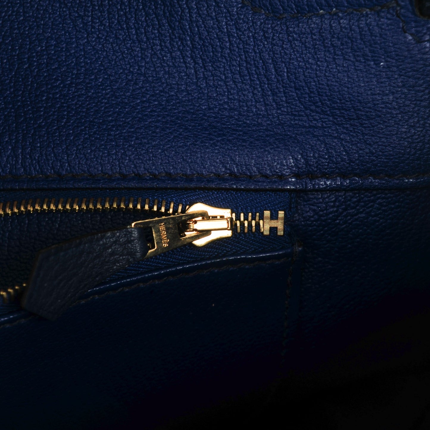 Taurillon Clemence Birkin 40 Bleu Saphir
