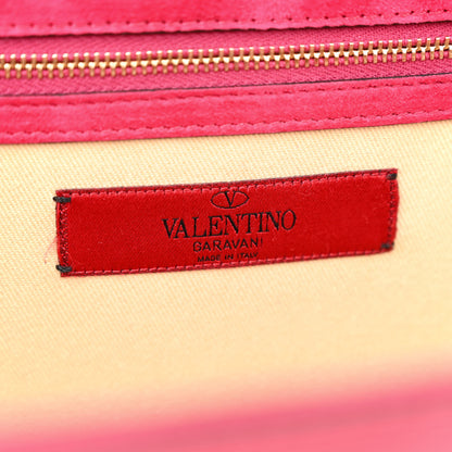 Valentino Garavani Patent Large Glam Lock Rockstud Flap Red 6 of 14