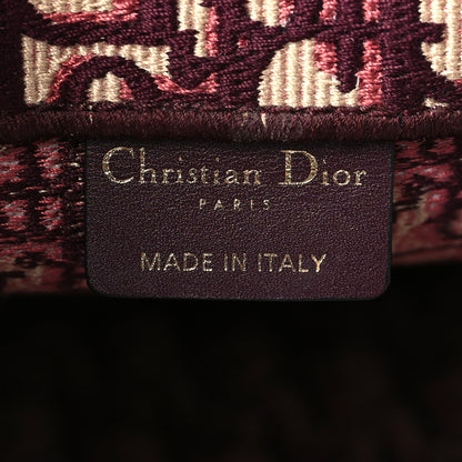 Christian Dior Oblique Medium Book Tote Burgundy Multicolor 6 of 9