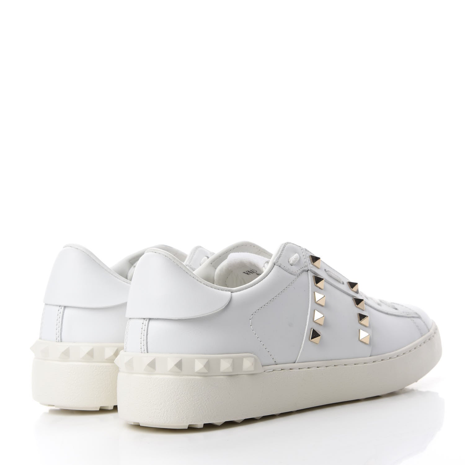 Valentino Garavani Calfskin Rockstud Untitled Open Sneakers 38 White 4 of 10