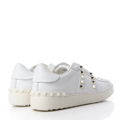 Valentino Garavani Calfskin Rockstud Untitled Open Sneakers 38 White 4 of 10