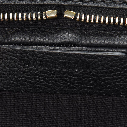 Alexander McQueen Pebbled Calfskin Large Skull Padlock Zip Around Tote Black 7 of 9