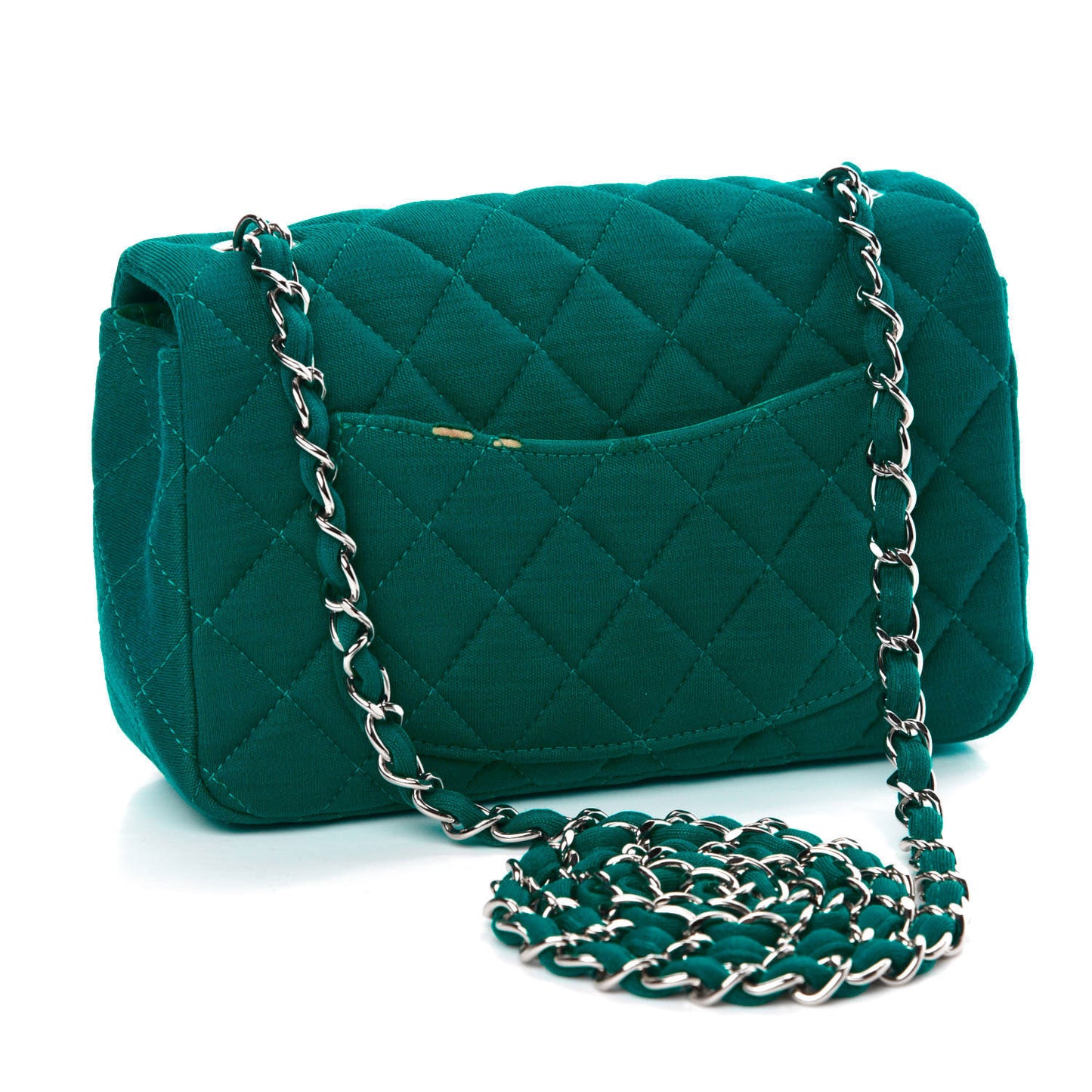 Jersey Quilted Mini Rectangular Flap Green