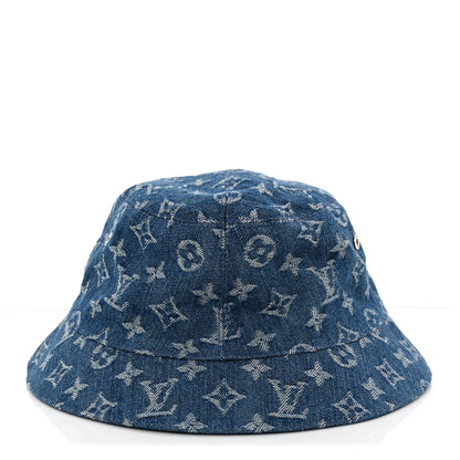 Louis Vuitton Monogram Denim Transformable Bob Bucket Hat 58 Blue 2 of 14
