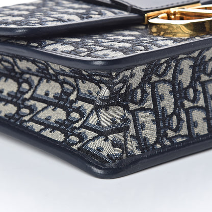 Christian Dior Oblique 30 Montaigne Flap Bag Blue 6 of 8