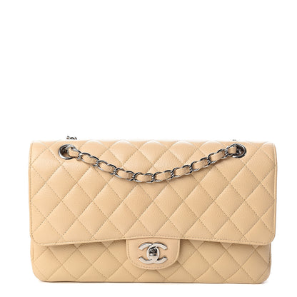 Chanel Caviar Quilted Medium Double Flap Beige 1 of 10
