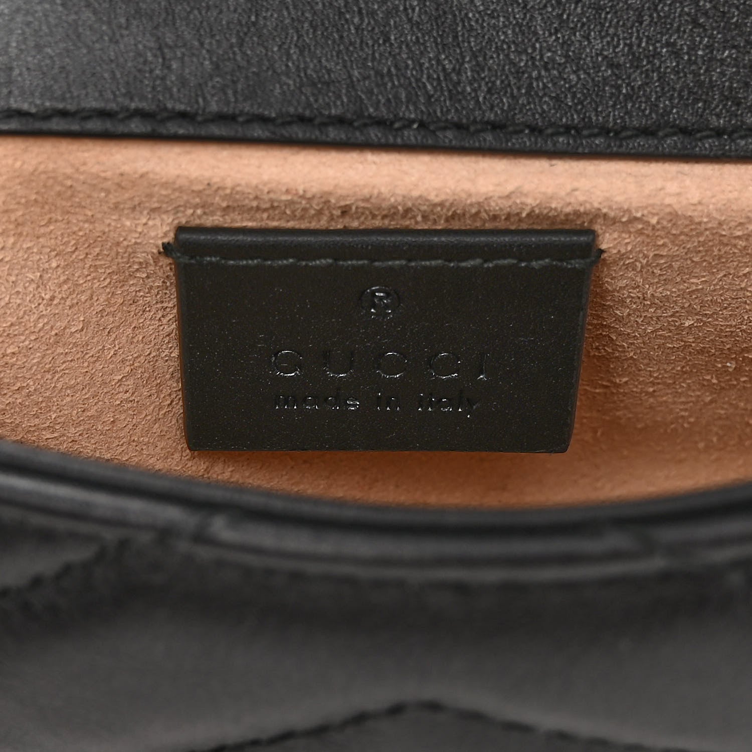 Gucci Calfskin Matelasse Super Mini GG Marmont Shoulder Bag Black 6 of 11