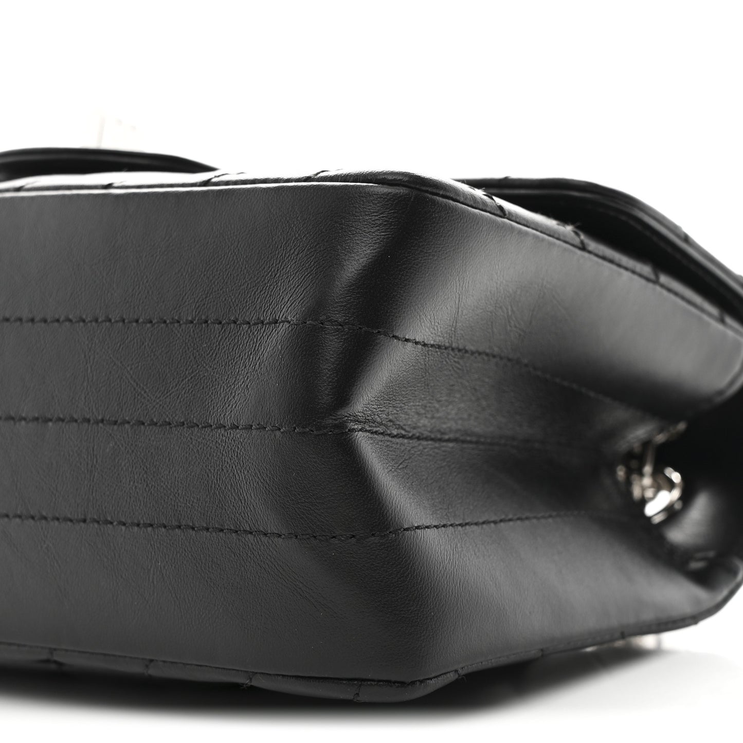 Aged Calfskin Chevron Quilted 2.55 Reissue Mini Flap Black