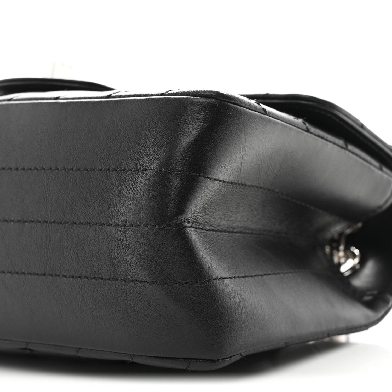 Chanel Aged Calfskin Chevron Quilted 2.55 Reissue Mini Flap Black 10 of 11