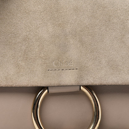 Chloe Suede Calfskin Small Faye Shoulder Bag Motty Grey 6 of 12