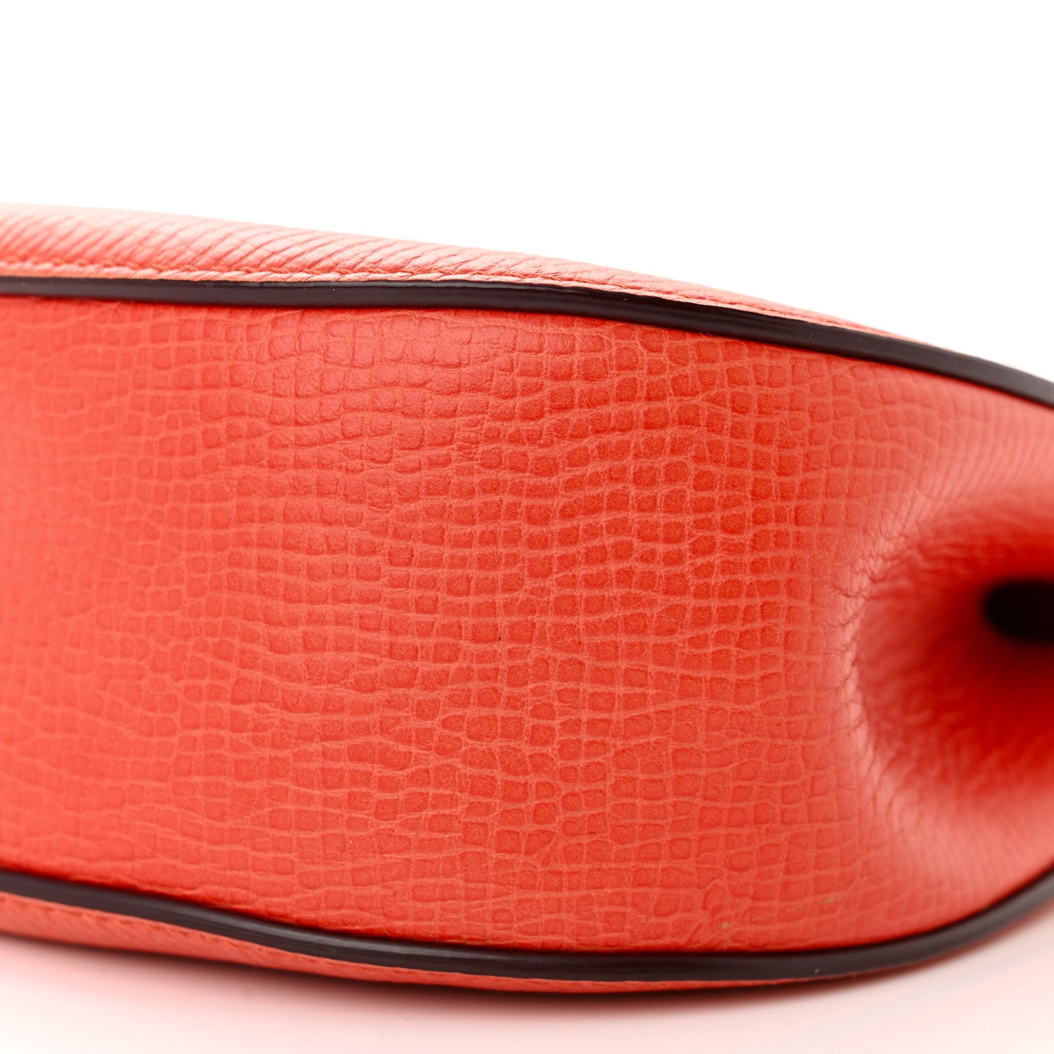 Chloe Grained Calfskin Lambskin Mini Drew Shoulder Bag Coral Pop 7 of 12