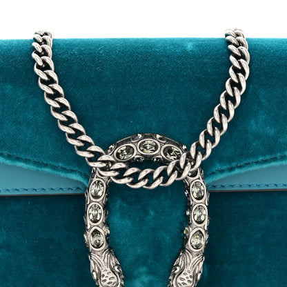 Gucci Velvet Super Mini Dionysus Shoulder Bag Pavone Cyan 7 of 11