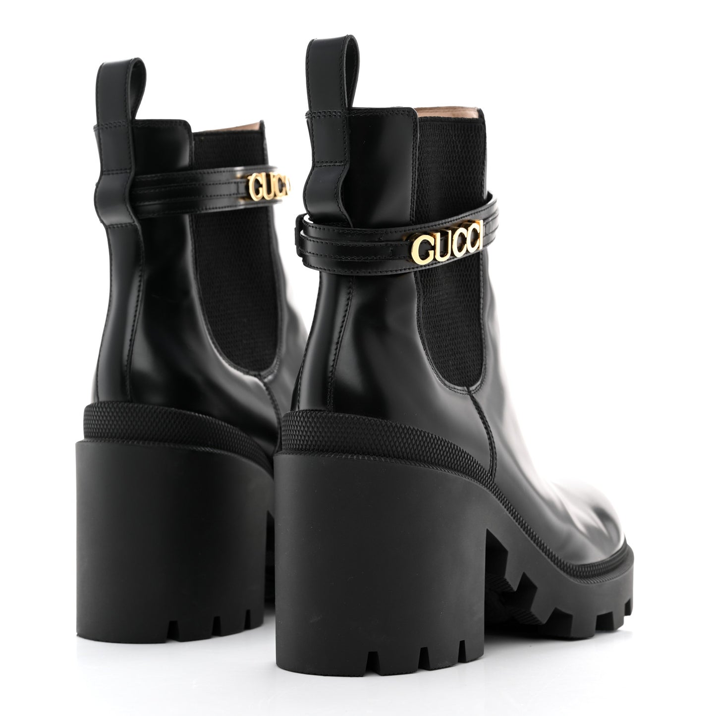 Magnum Calfskin Logo Chelsea Ankle Boots 40.5 Black