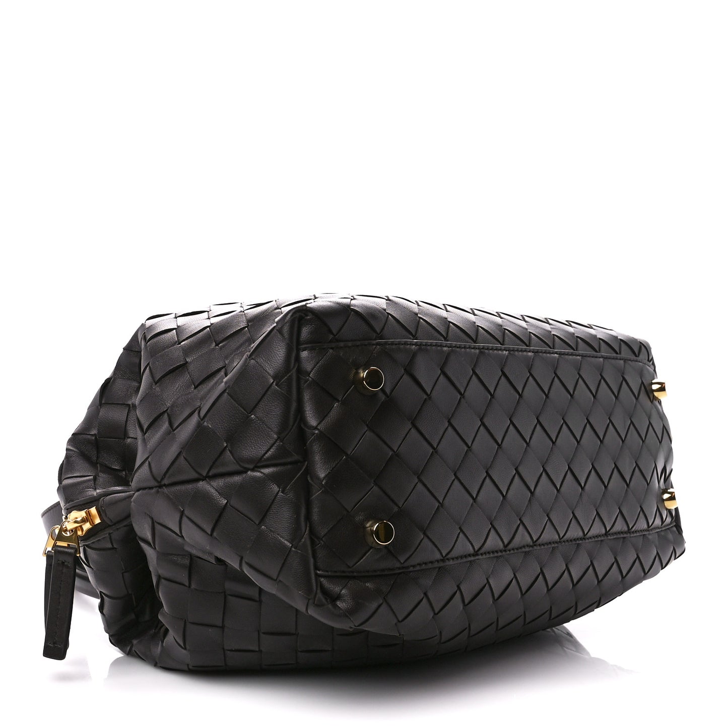 Nappa Intrecciato Bauletto Ebano