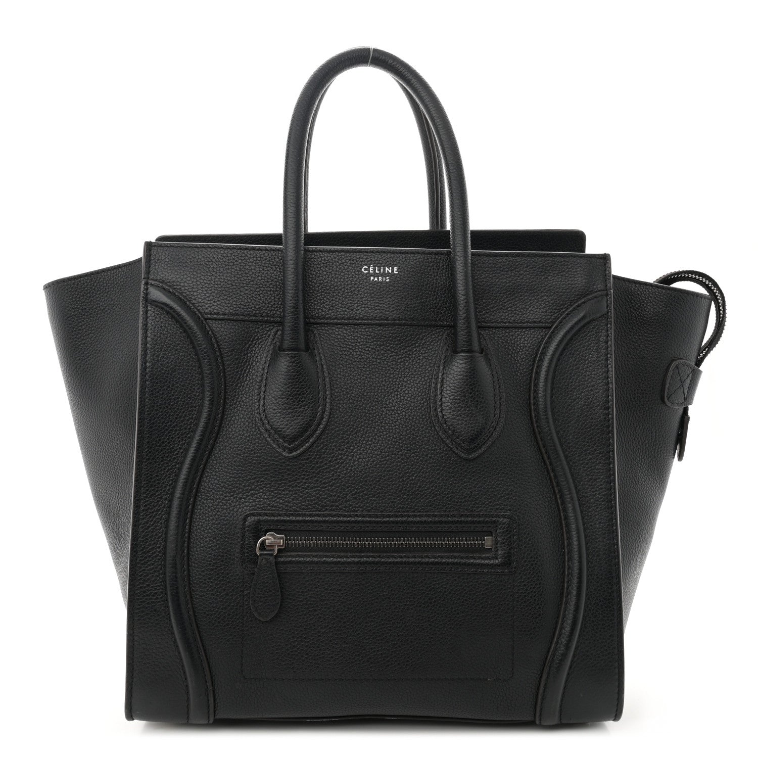 Celine Drummed Calfskin Mini Luggage Black 1 of 10