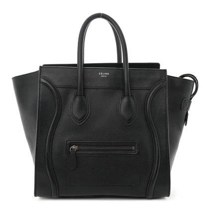 Celine Drummed Calfskin Mini Luggage Black 1 of 10