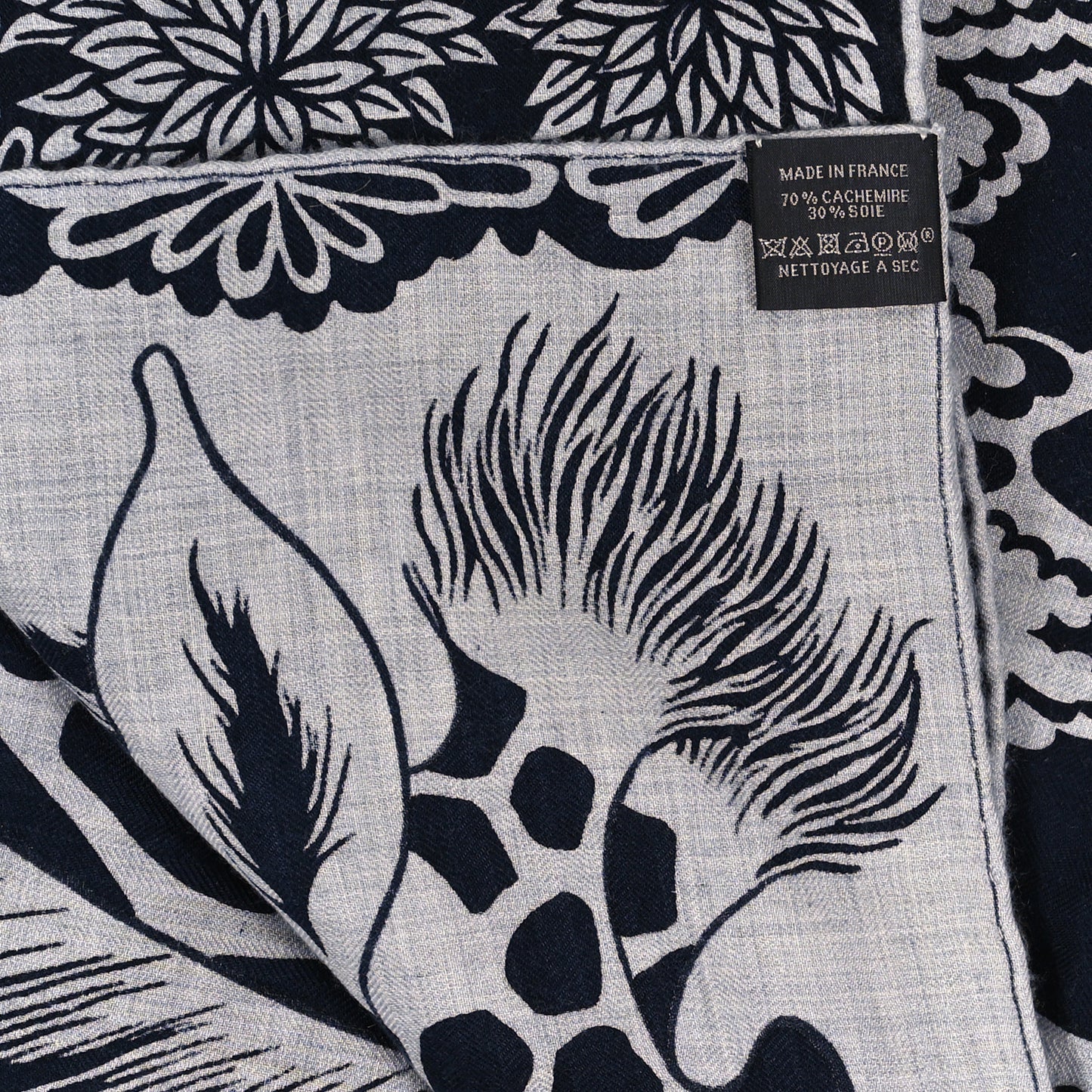 Cashmere Silk The Three Graces Shawl 140 Gris Chine Caban