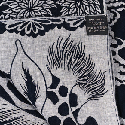 Hermes Cashmere Silk The Three Graces Shawl 140 Gris Chine Caban 3 of 5