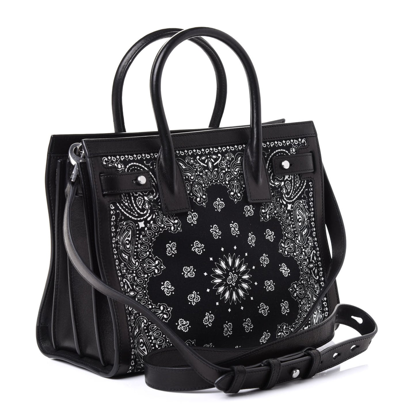 Calfskin Cotton Bandana Baby Sac De Jour Black