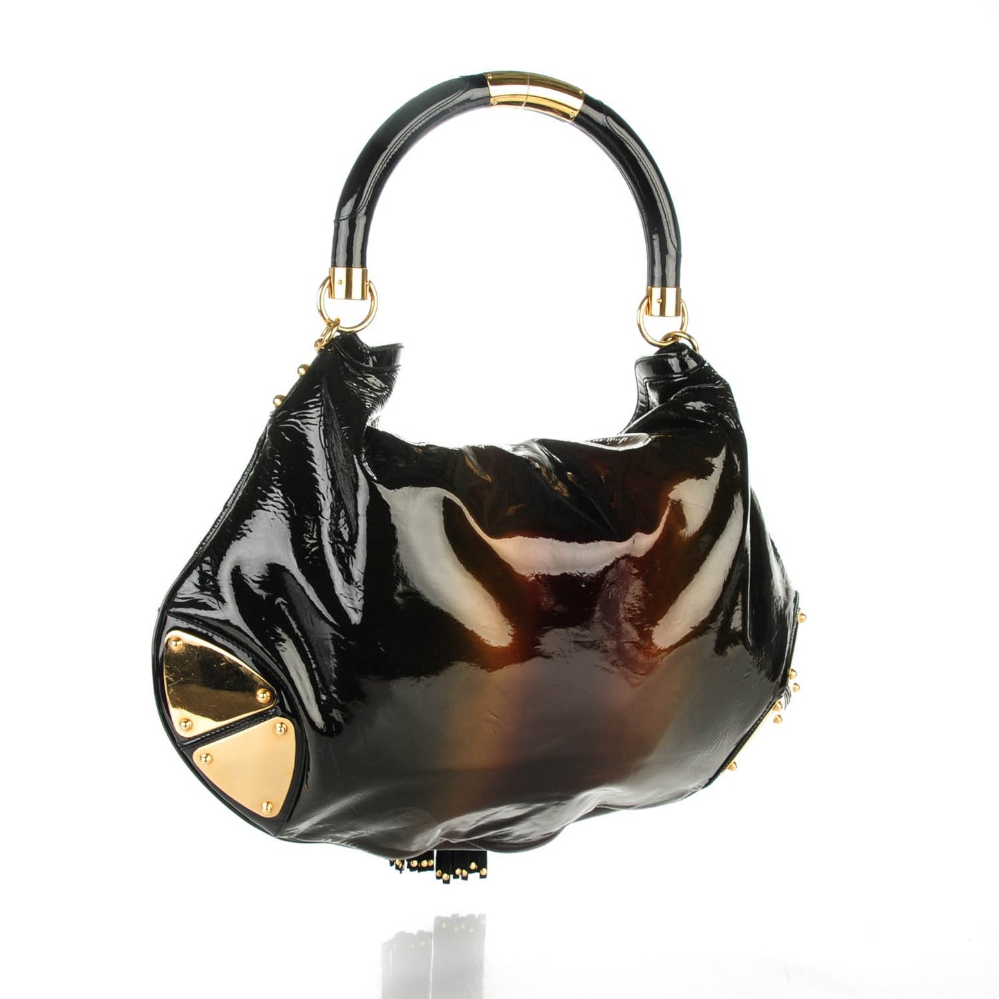 Patent Large Indy Top Handle Hobo Bronze Black