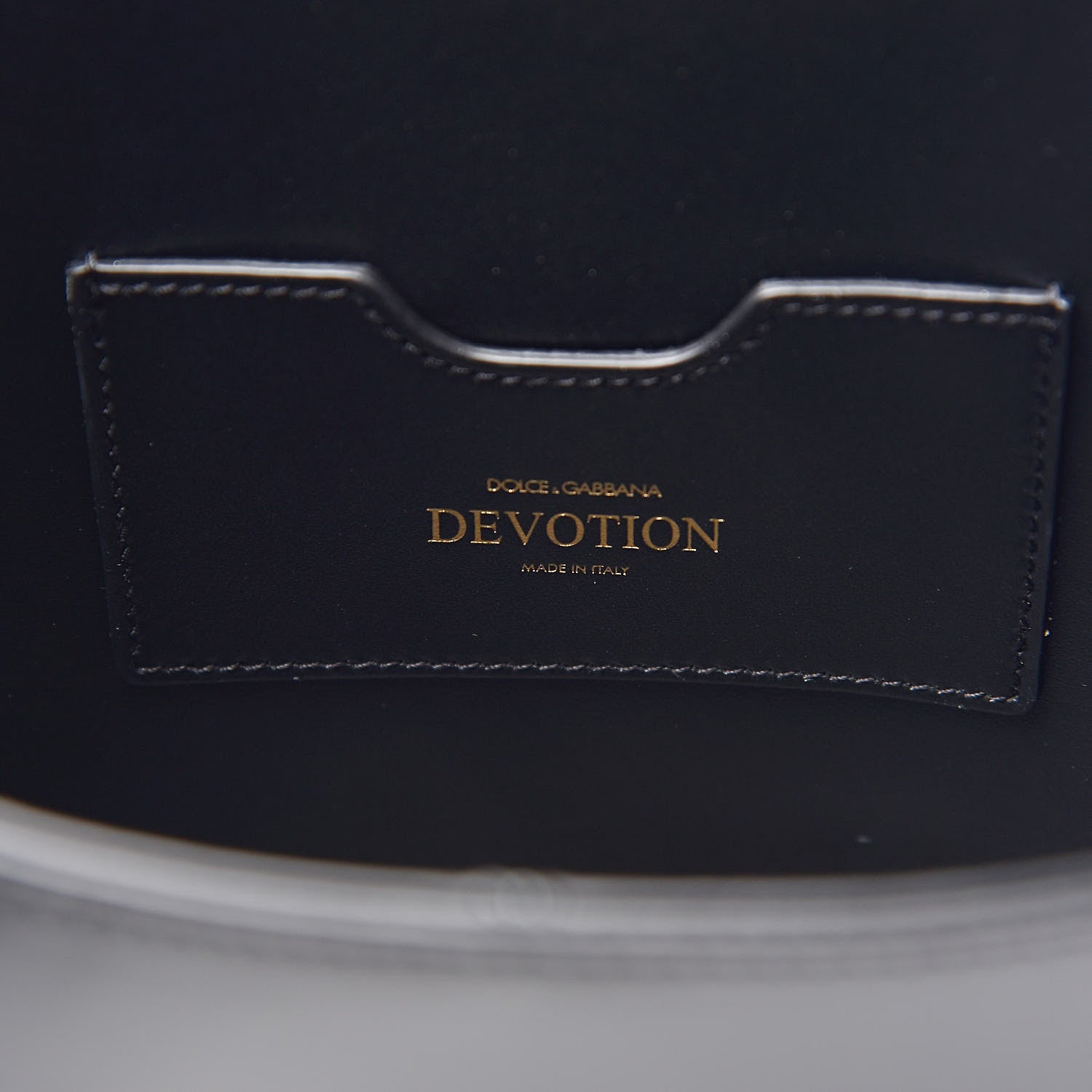 Dolce & Gabbana Smooth Calfskin Devotion Bucket Top Handle Bag Black 6 of 10