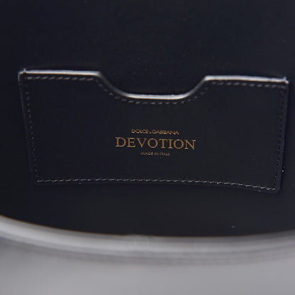 Dolce & Gabbana Smooth Calfskin Devotion Bucket Top Handle Bag Black 6 of 10
