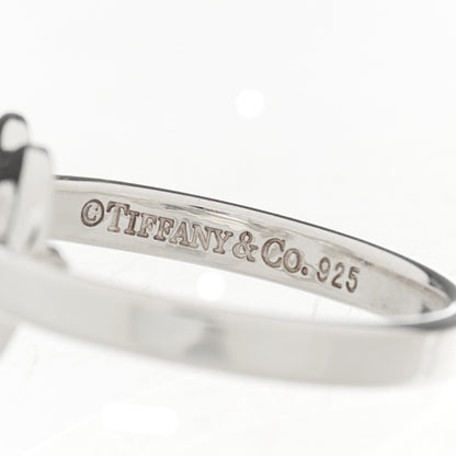 Tiffany Sterling Silver Open Heart Ring 53 6.5 4 of 5