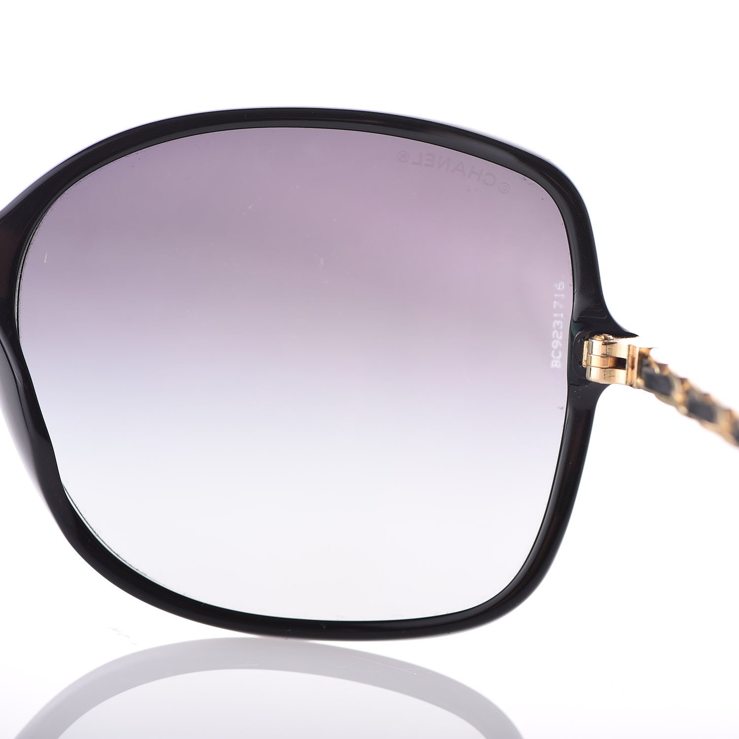 Chanel Lambskin Square Chain Sunglasses 5210-Q Black 7 of 8