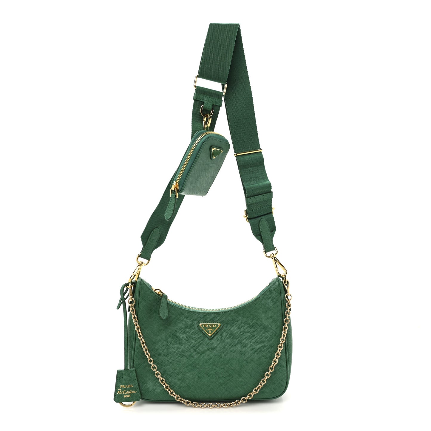 Saffiano Lux Re-Edition 2005 Shoulder Bag Mango