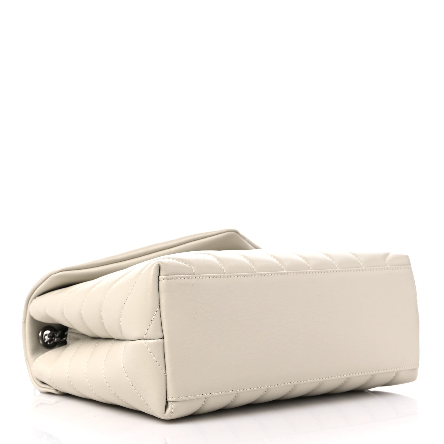 Saint Laurent Calfskin Y Quilted Monogram Small Loulou Chain Satchel Crema Soft 4 of 12