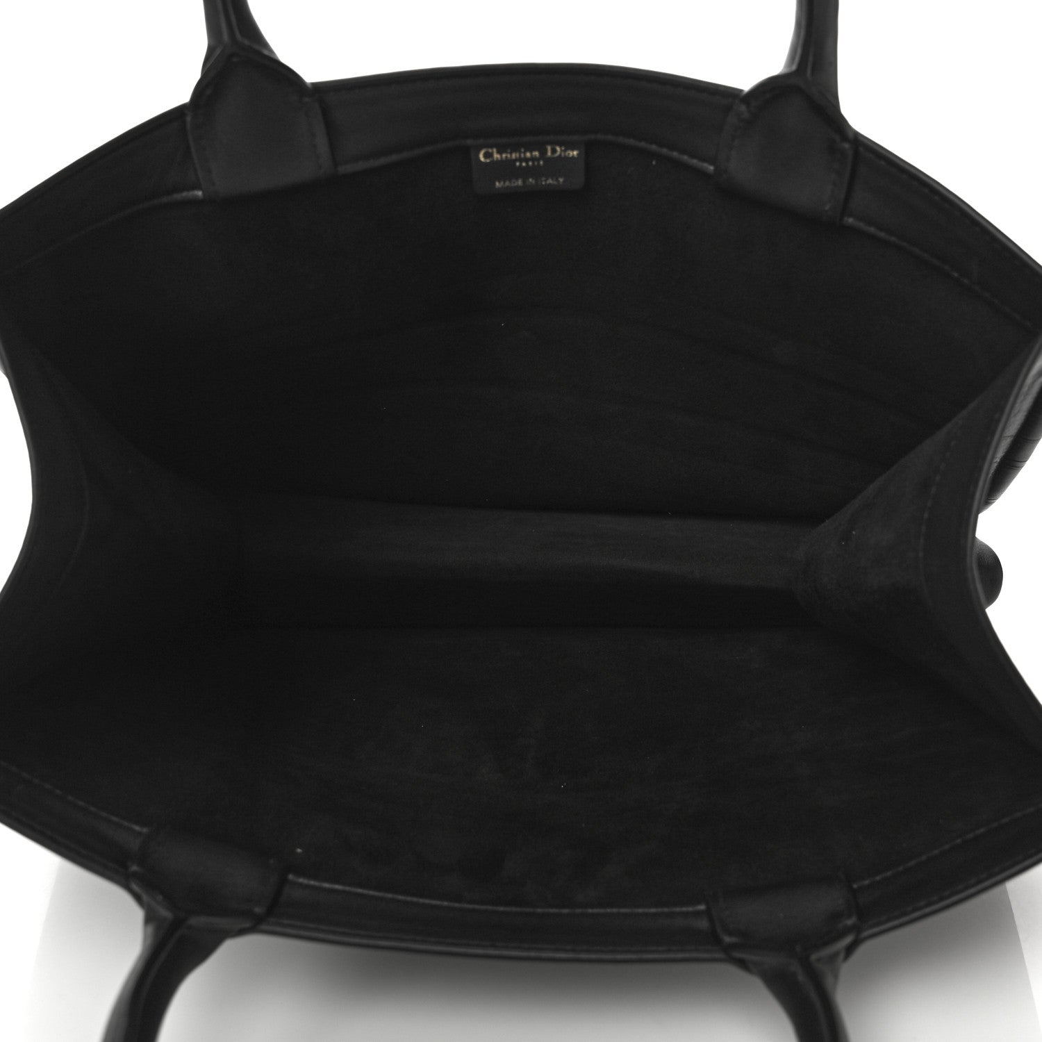 Christian Dior Calfskin Embossed Medium Book Tote Black 5 of 13