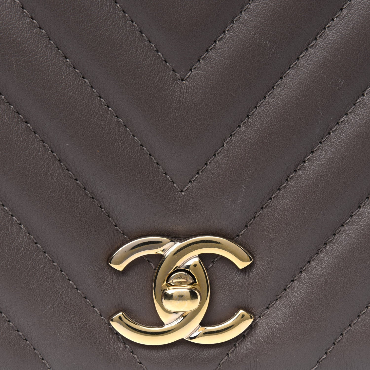 Chanel Calfskin Chevron Quilted Small Statement Flap Khaki 14 of 20