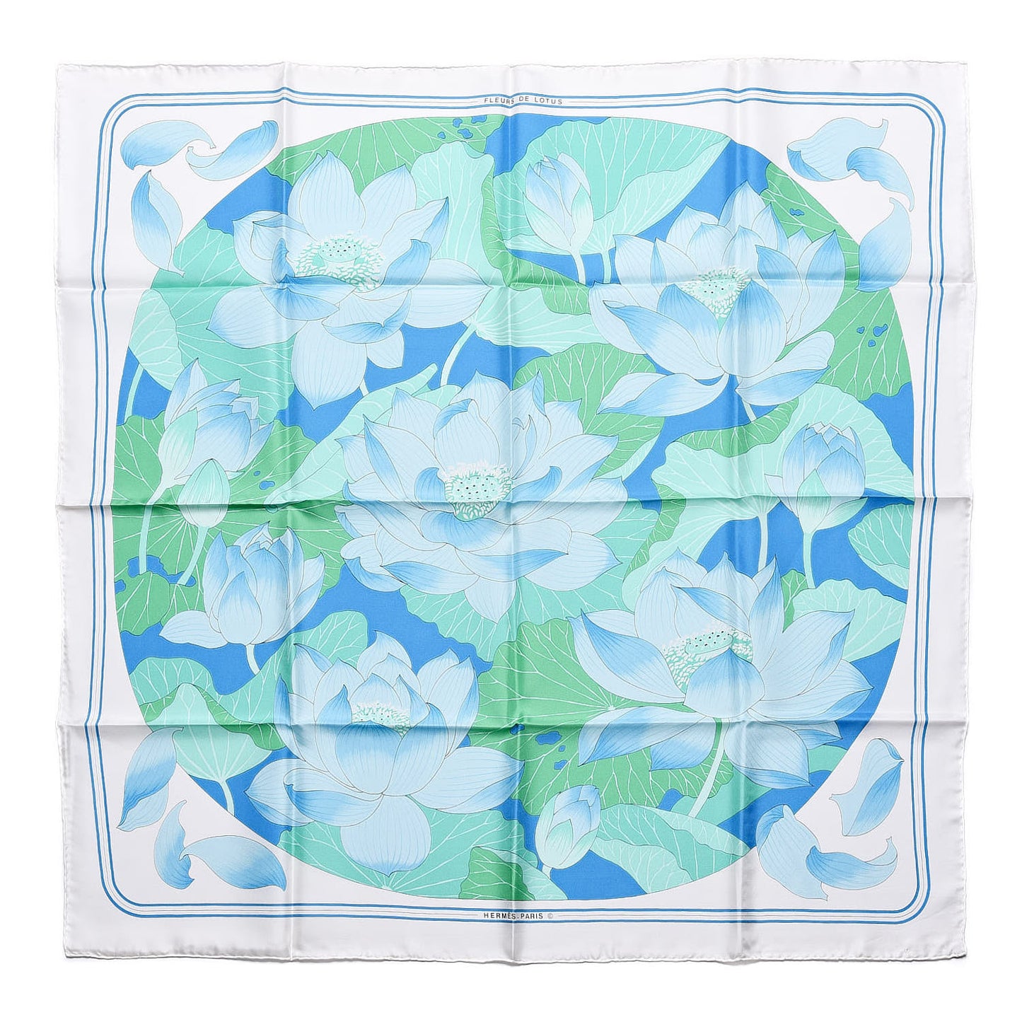 Silk Fleurs de Lotus Scarf 90