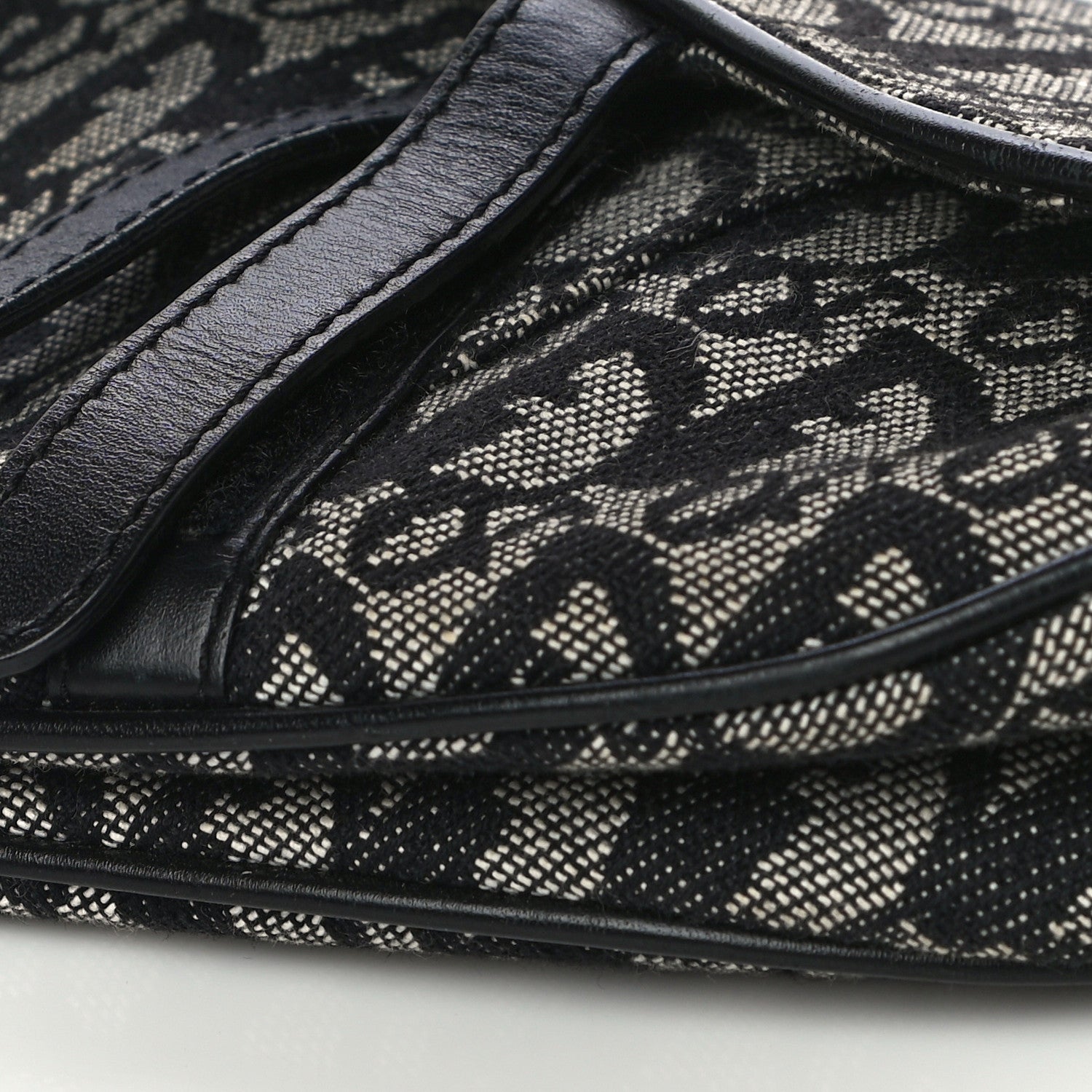 Christian Dior Monogram Saddle Bag Black 10 of 14