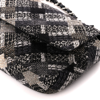 Chanel Tweed East West Flap Black White Beige 10 of 10