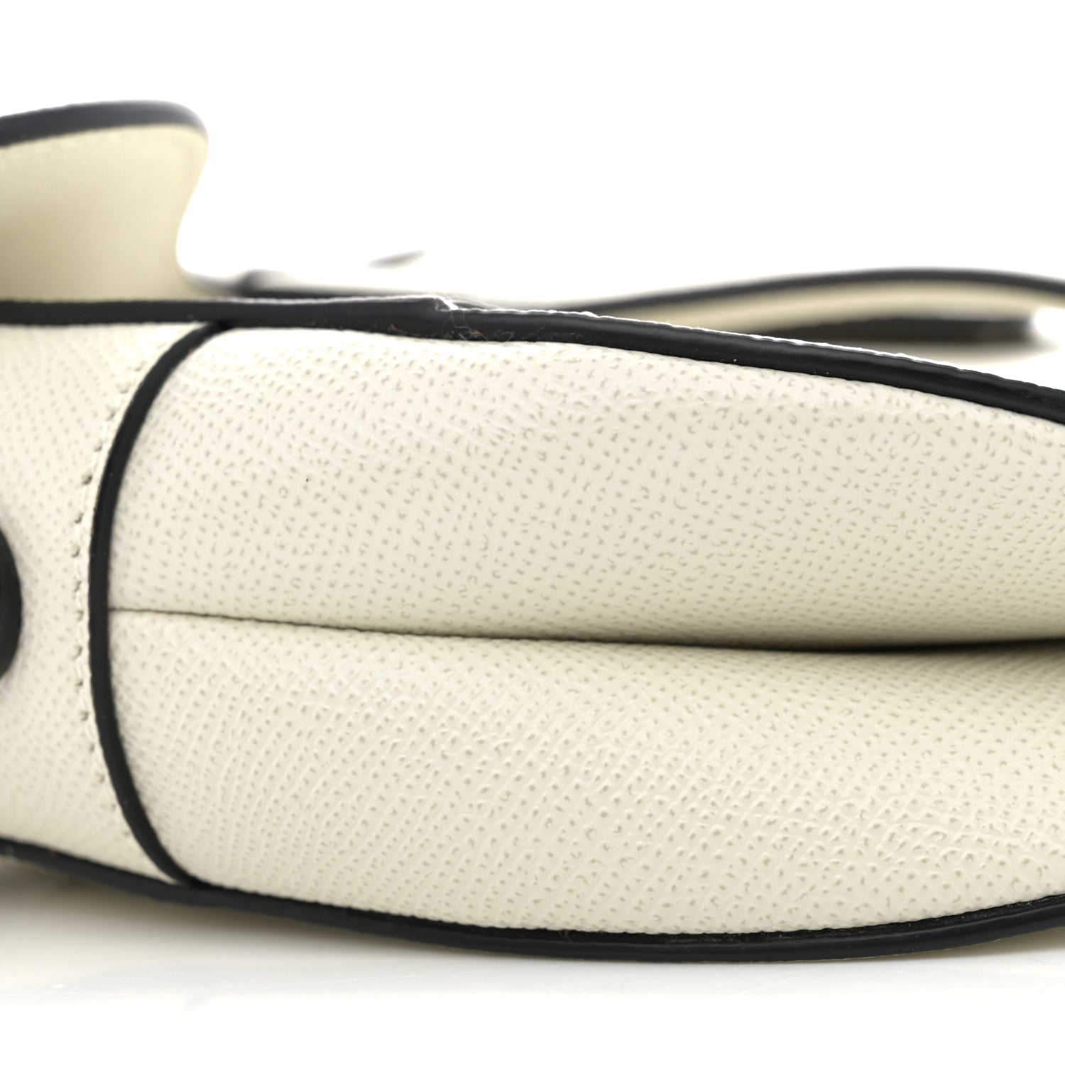 Christian Dior Grained Calfskin Saddle Bag White 10 of 11