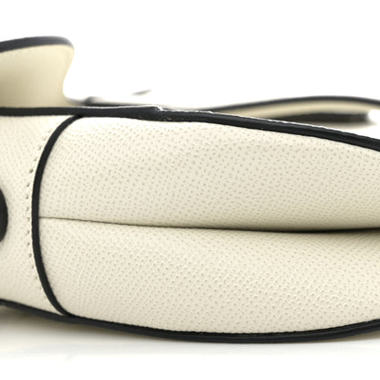 Christian Dior Grained Calfskin Saddle Bag White 10 of 11